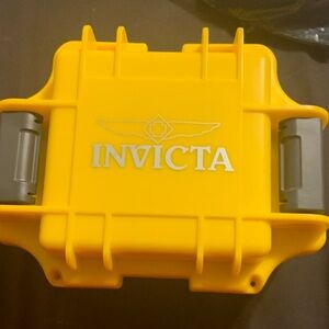Invicta Bright Yellow Protective Case with Gray Latches